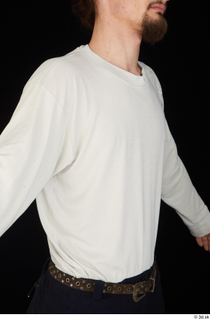 Gruffydd dressed upper body white long sleeve t shirt 0008.jpg